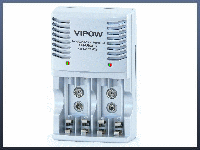 Chargeur 3 h pour 4 accus AA / AAA ou 2 accus 6F22 (9 V) Vipow
