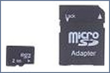 Micro SDXC / TF CARD Mémoire 2 Go avec Adaptateur