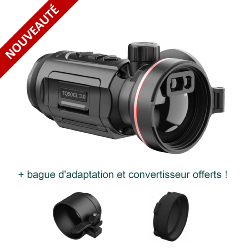 HIKMICRO THUNDER (CLIP-ON) TQ50CL 3.0 - Module de vision thermique avec télémètre laser + bague d'adaptation et convertisseur offerts !