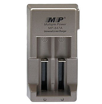 Chargeur universel MP-847A pour Accus Li-ion CR123 et 18650 de 3,7 V DIGITAL OPTIC