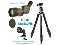 KIT Digiscopie avec Longue vue 20-60x80 ENDEAVOR Trépied VESTA 204 et adaptateur smartphone VANGUARD