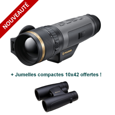 Monoculaire thermique PULSAR TELOS LRF XT50 - Ultra haute définition + Jumelles 10x42 offertes !